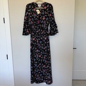 Hayden Black Floral Long Sleeve Dress